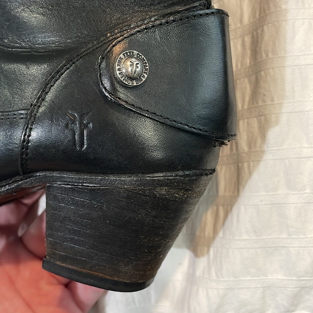 Frye Jackie Tall Black Leather Zip Riding Boot, Women’s US 6.5 - Picture 7 of 8